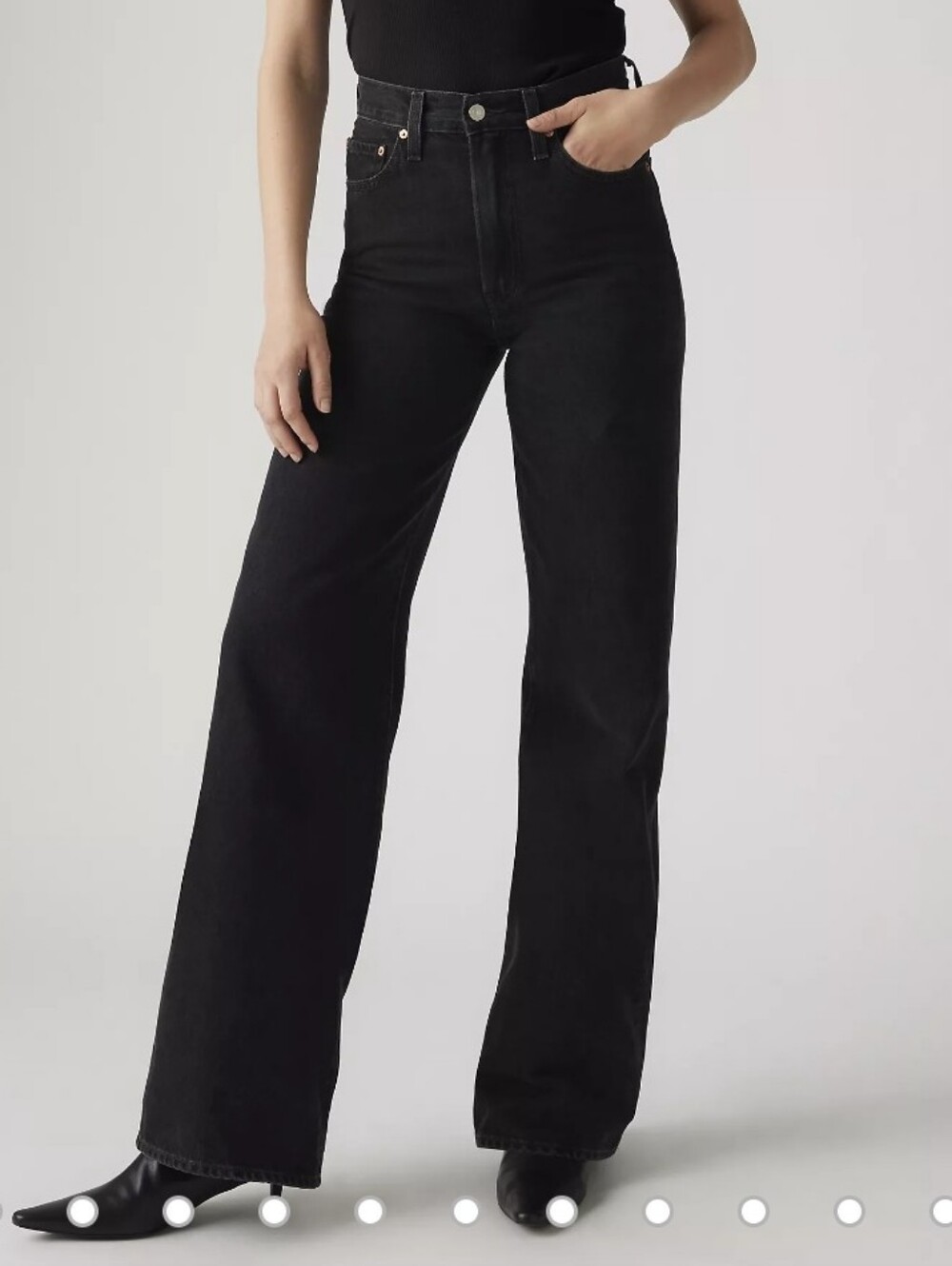 NWOT Levis RIBCAGE Wide Leg Jeans In  Rosie Posier Sz 31